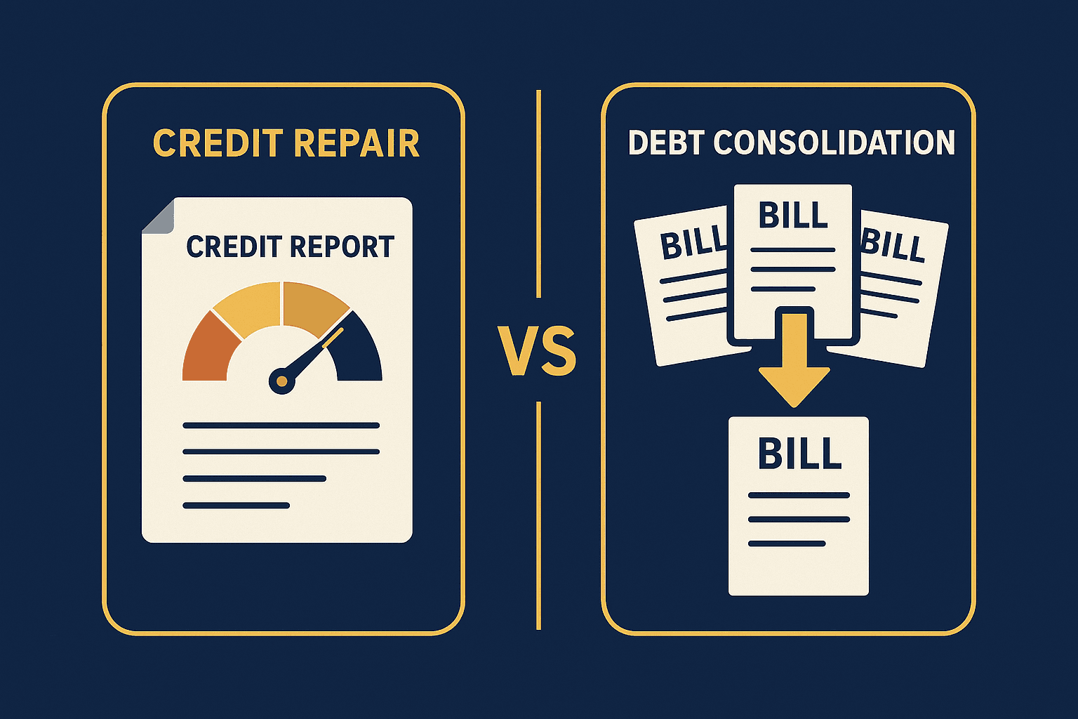 Credit Repair vs. Debt Consolidation: What's Right for Your Situation?
