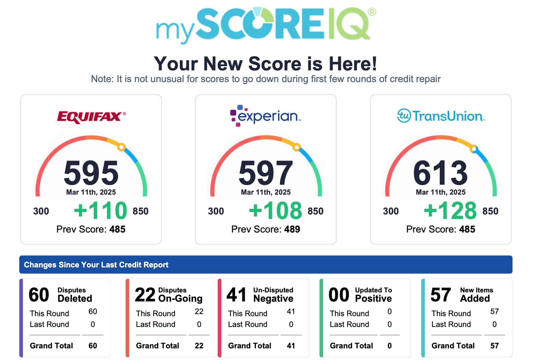 Credit Report Success